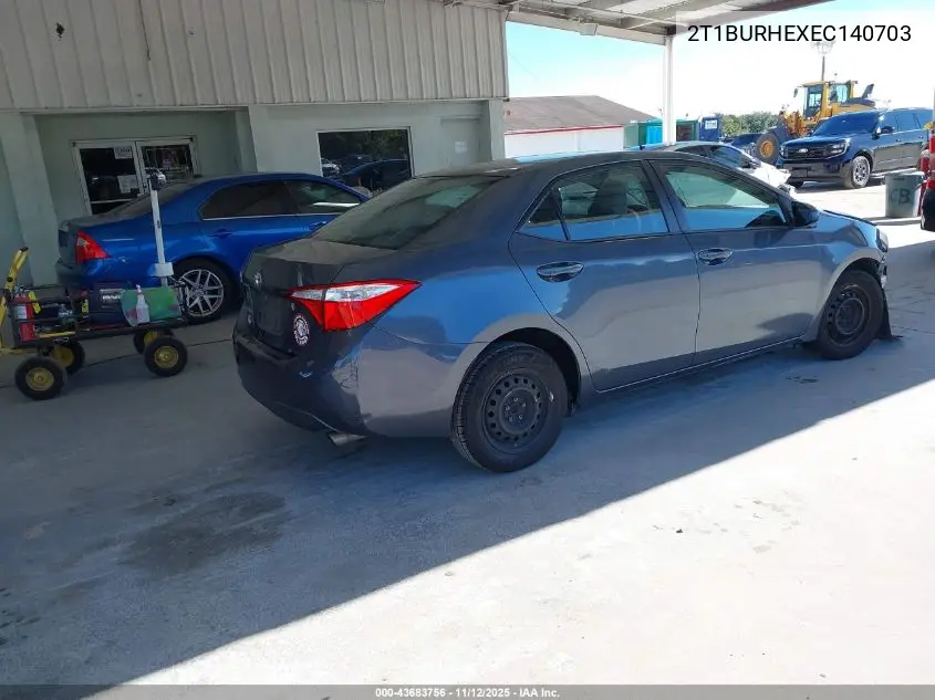 2T1BURHEXEC140703 2014 Toyota Corolla L
