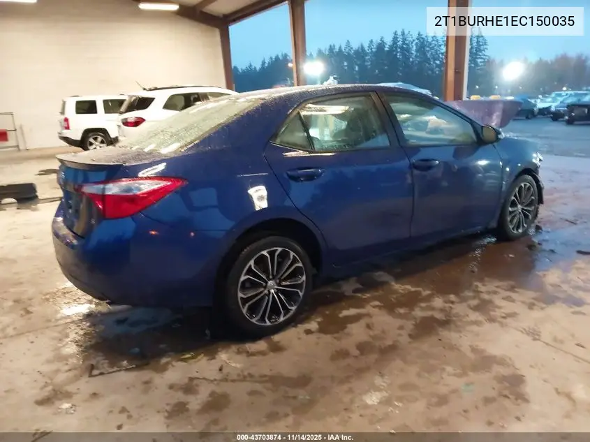 2T1BURHE1EC150035 2014 Toyota Corolla S Plus