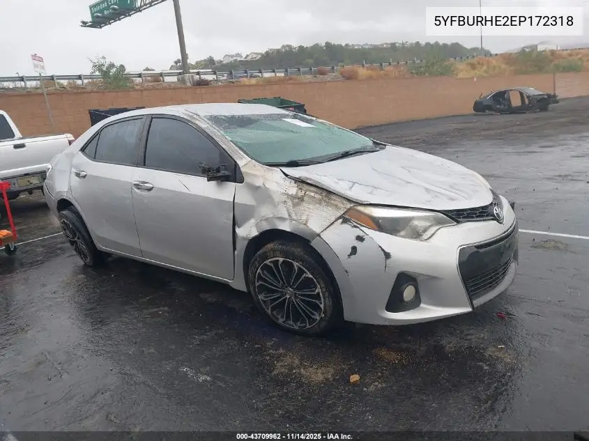 5YFBURHE2EP172318 2014 Toyota Corolla S Plus