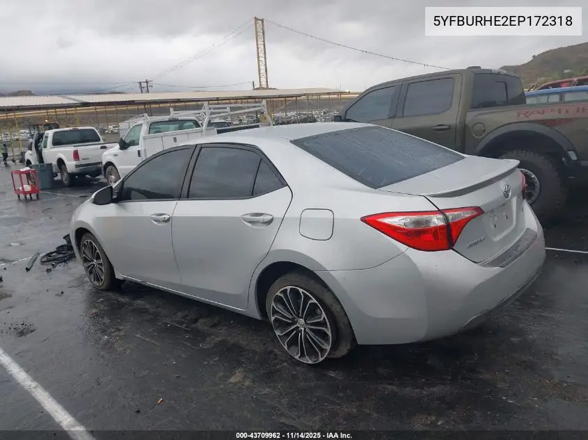 5YFBURHE2EP172318 2014 Toyota Corolla S Plus