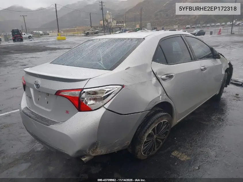 5YFBURHE2EP172318 2014 Toyota Corolla S Plus