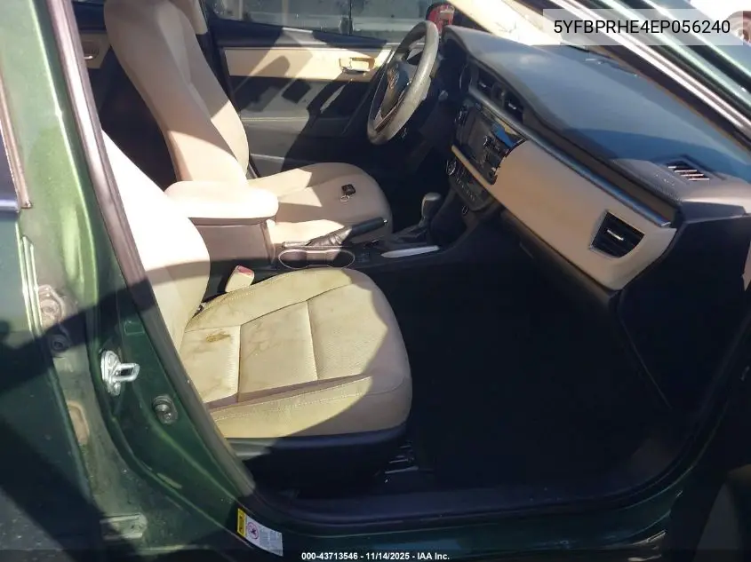 5YFBPRHE4EP056240 2014 Toyota Corolla Le Eco Plus