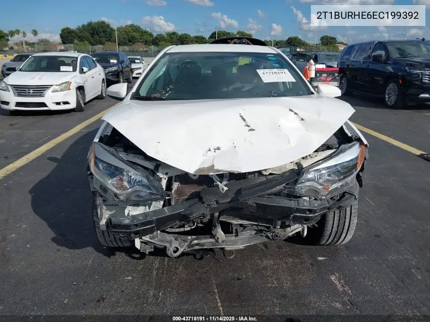 2T1BURHE6EC199392 2014 Toyota Corolla L