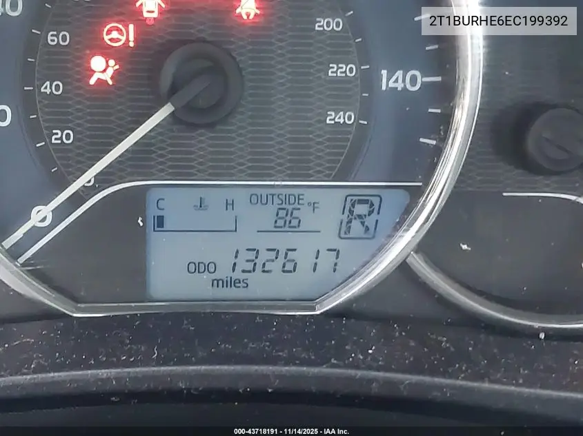 2T1BURHE6EC199392 2014 Toyota Corolla L