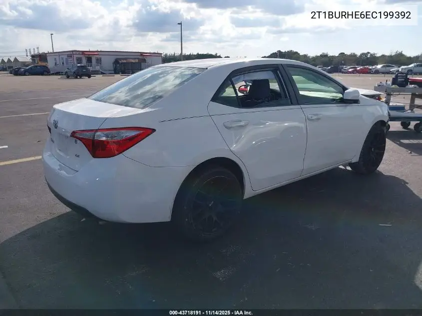 2T1BURHE6EC199392 2014 Toyota Corolla L