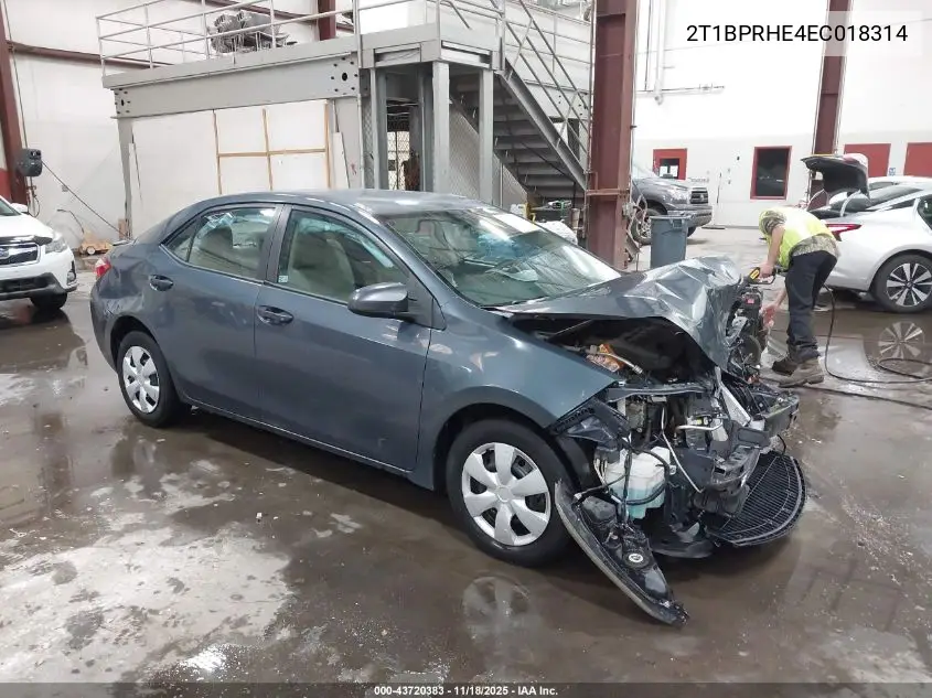 2T1BPRHE4EC018314 2014 Toyota Corolla Le Eco