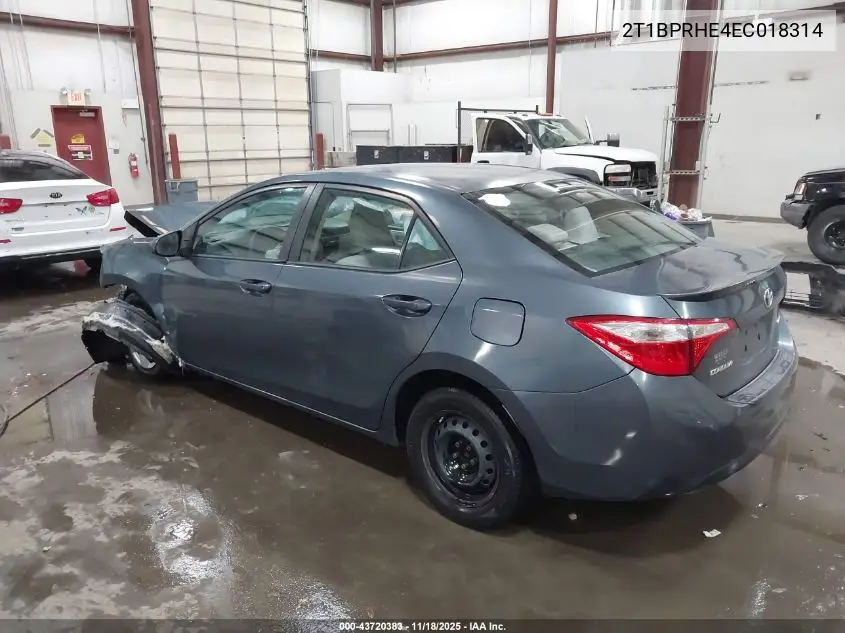 2T1BPRHE4EC018314 2014 Toyota Corolla Le Eco