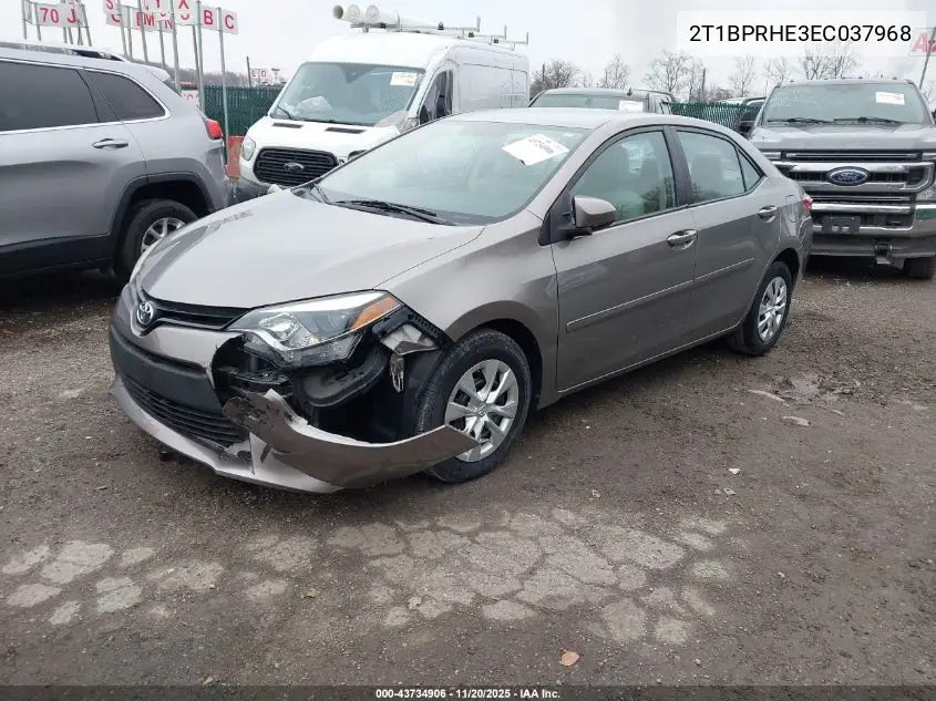 2T1BPRHE3EC037968 2014 Toyota Corolla Le Eco