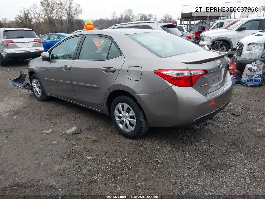 2T1BPRHE3EC037968 2014 Toyota Corolla Le Eco