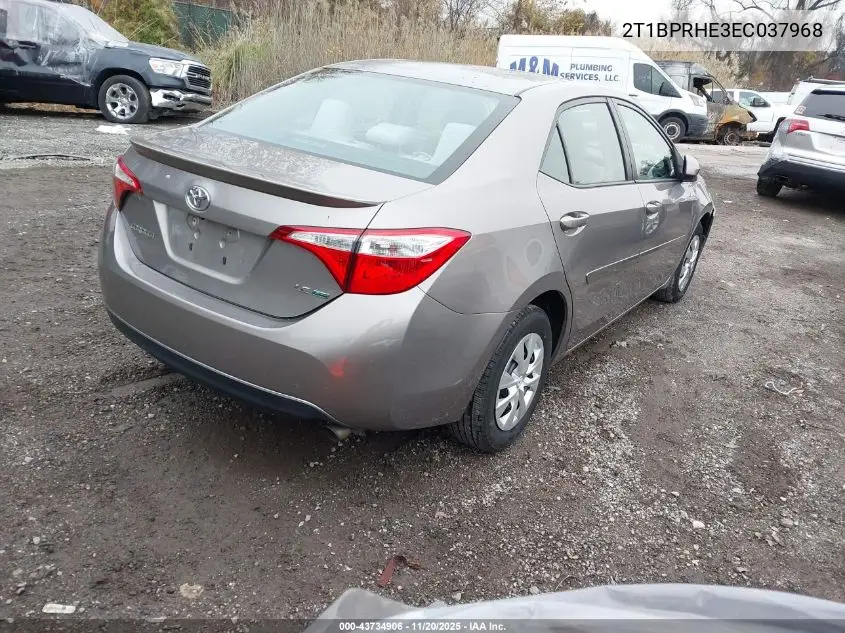 2T1BPRHE3EC037968 2014 Toyota Corolla Le Eco