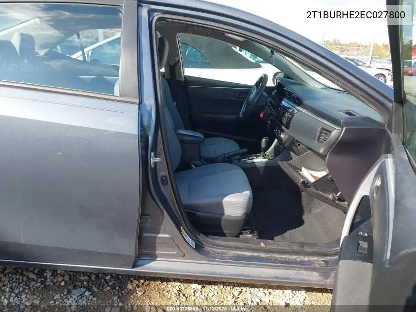 2T1BURHE2EC027800 2014 Toyota Corolla L
