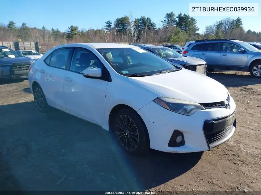 2T1BURHEXEC039936 2014 Toyota Corolla S Plus