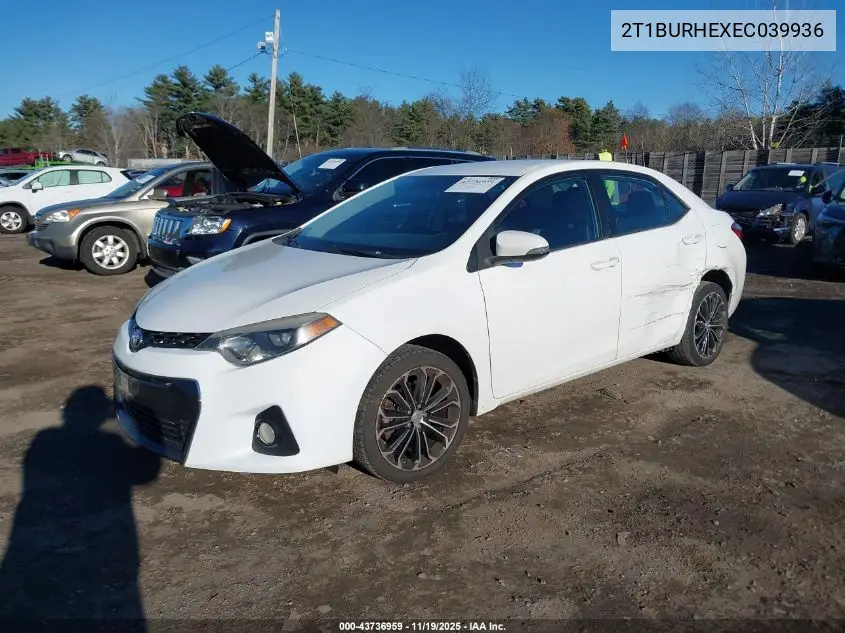 2T1BURHEXEC039936 2014 Toyota Corolla S Plus