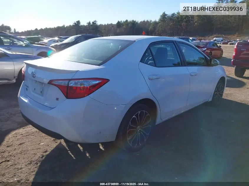 2T1BURHEXEC039936 2014 Toyota Corolla S Plus