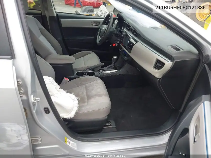 2T1BURHE0EC121836 2014 Toyota Corolla Le