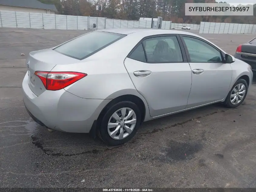 5YFBURHE3EP139697 2014 Toyota Corolla Le