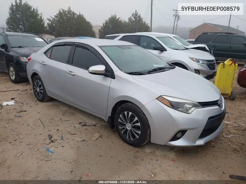 5YFBURHE0EP008579 2014 Toyota Corolla L