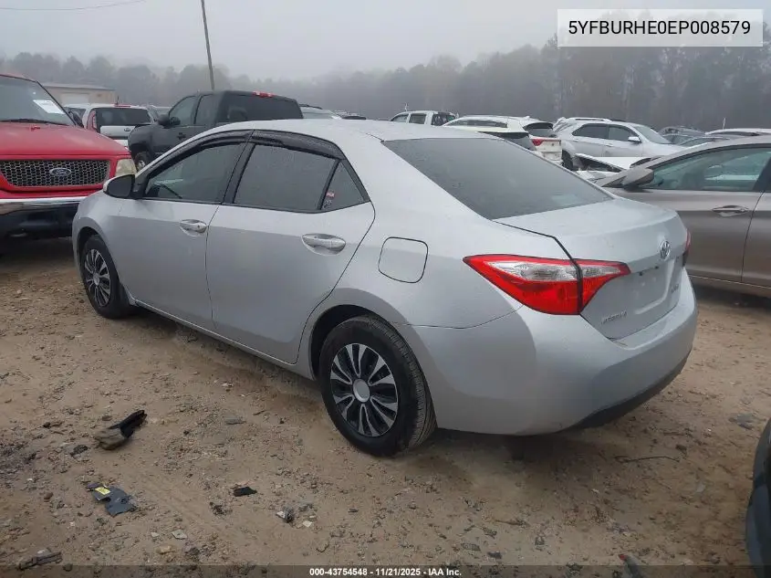 5YFBURHE0EP008579 2014 Toyota Corolla L