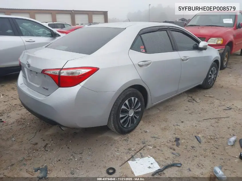5YFBURHE0EP008579 2014 Toyota Corolla L