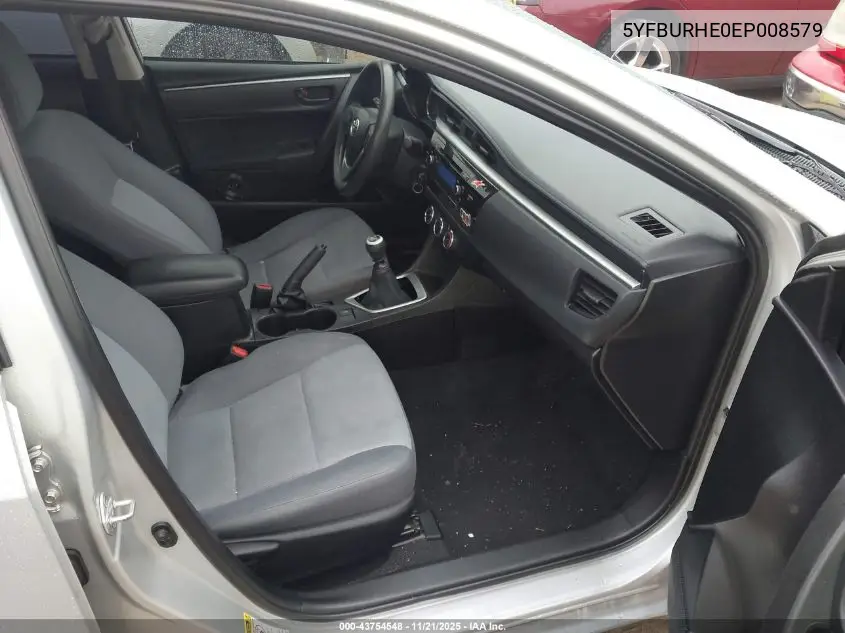 5YFBURHE0EP008579 2014 Toyota Corolla L