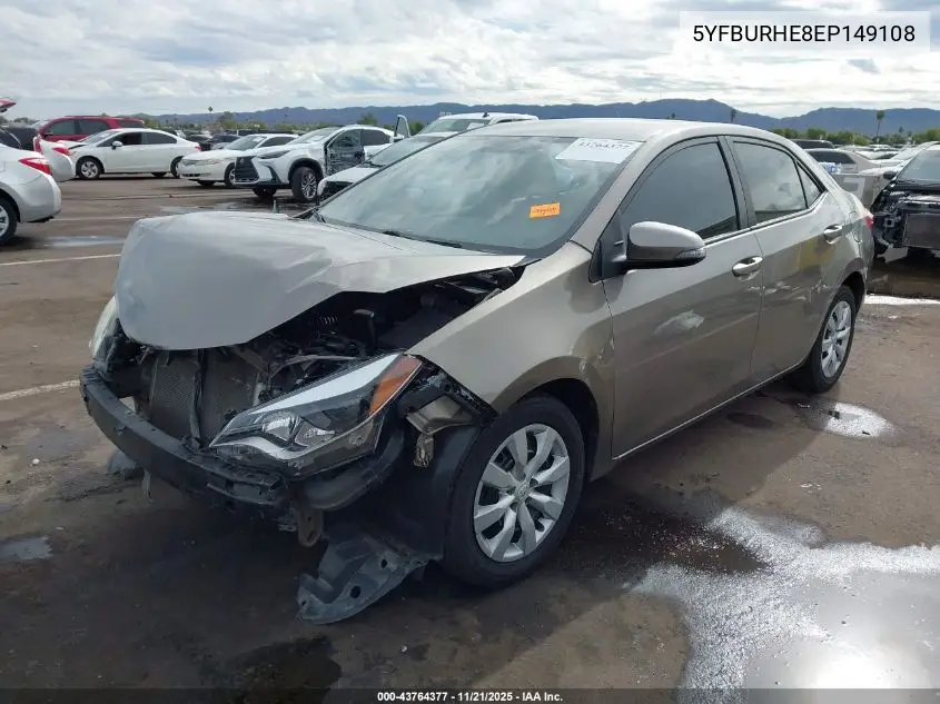 5YFBURHE8EP149108 2014 Toyota Corolla Le