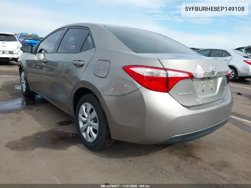 5YFBURHE8EP149108 2014 Toyota Corolla Le