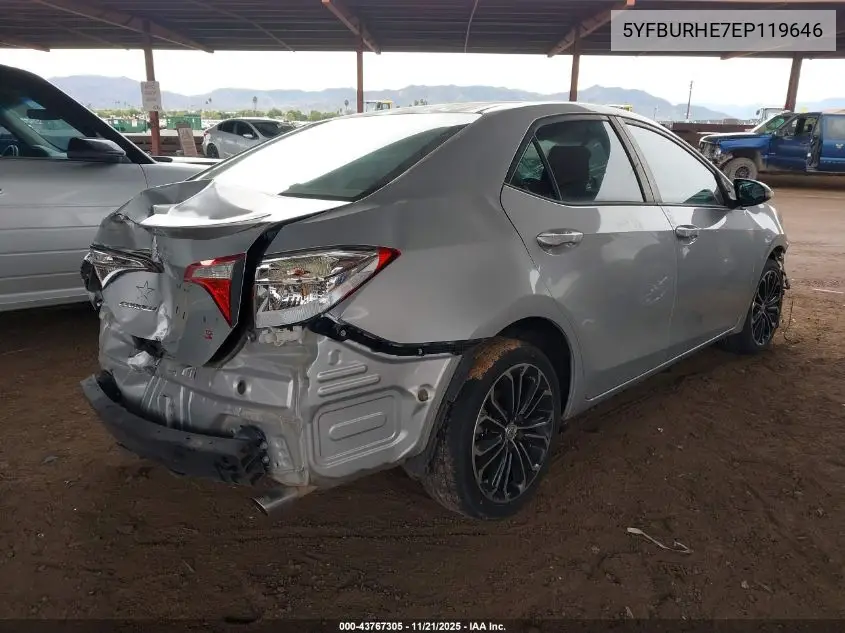 5YFBURHE7EP119646 2014 Toyota Corolla S Plus