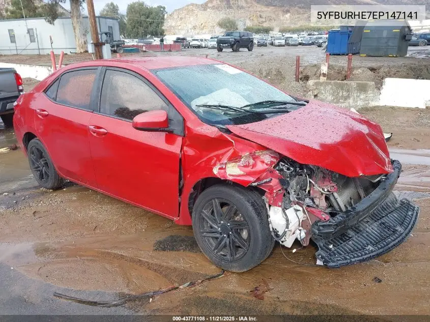 5YFBURHE7EP147141 2014 Toyota Corolla Le