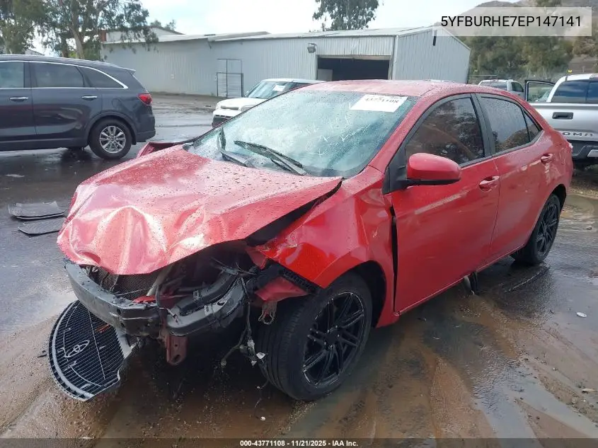 5YFBURHE7EP147141 2014 Toyota Corolla Le