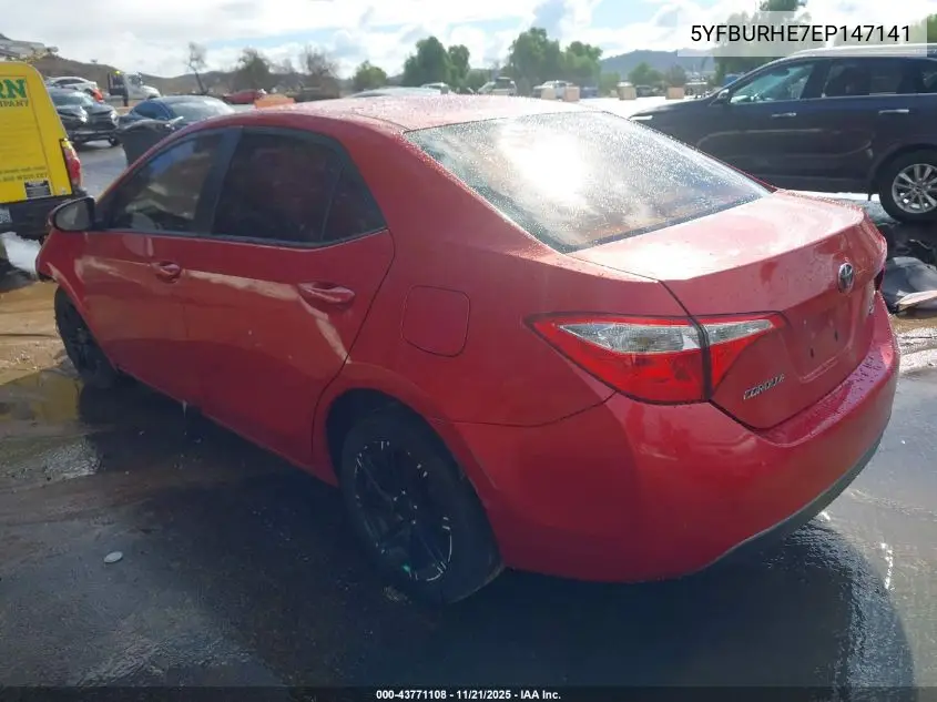 5YFBURHE7EP147141 2014 Toyota Corolla Le