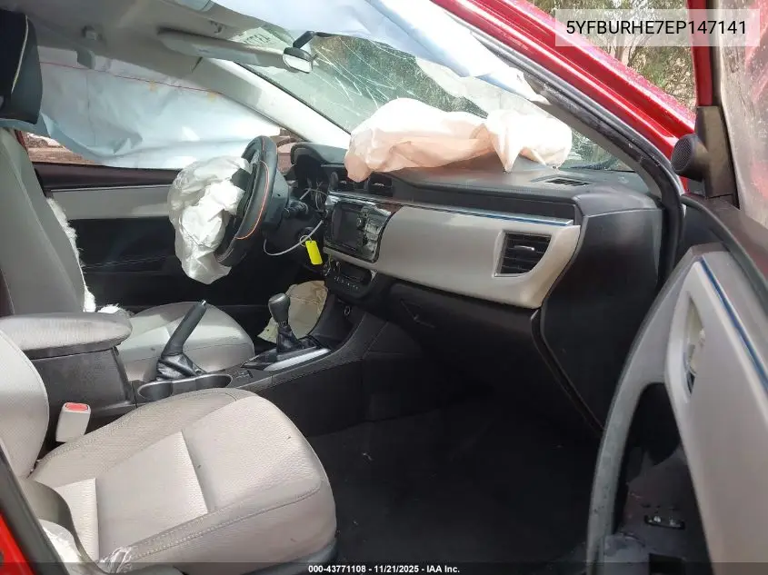 5YFBURHE7EP147141 2014 Toyota Corolla Le