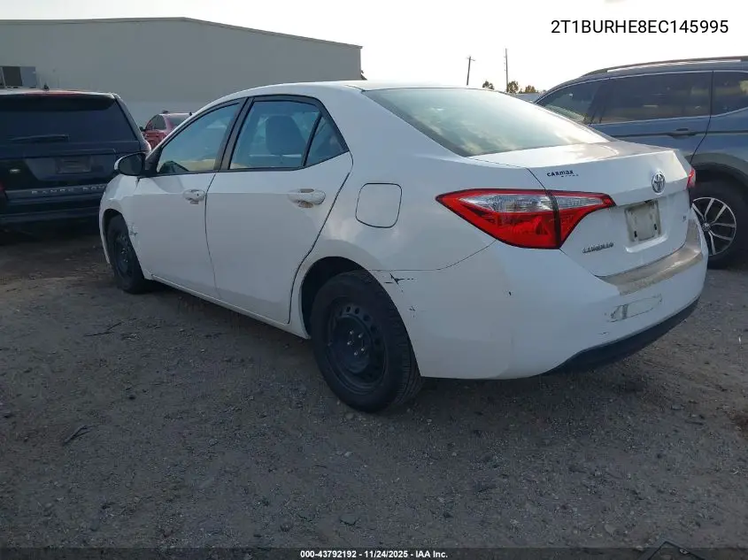 2T1BURHE8EC145995 2014 Toyota Corolla Le