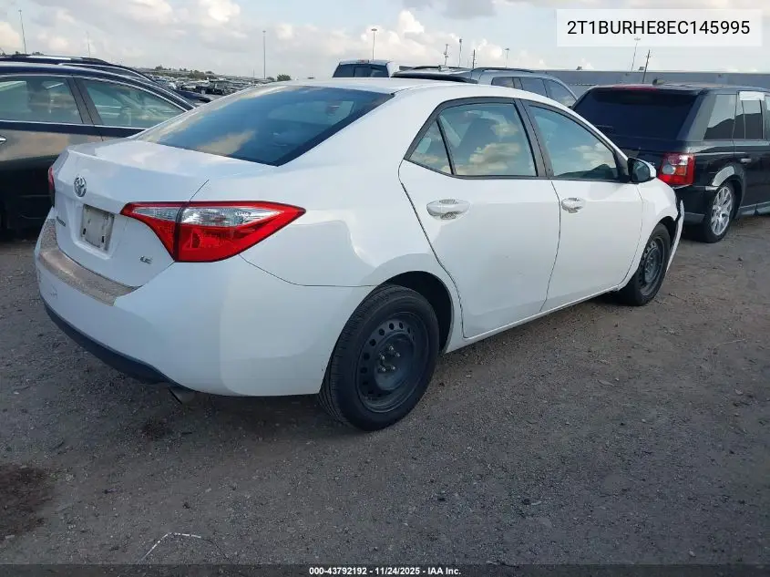 2T1BURHE8EC145995 2014 Toyota Corolla Le