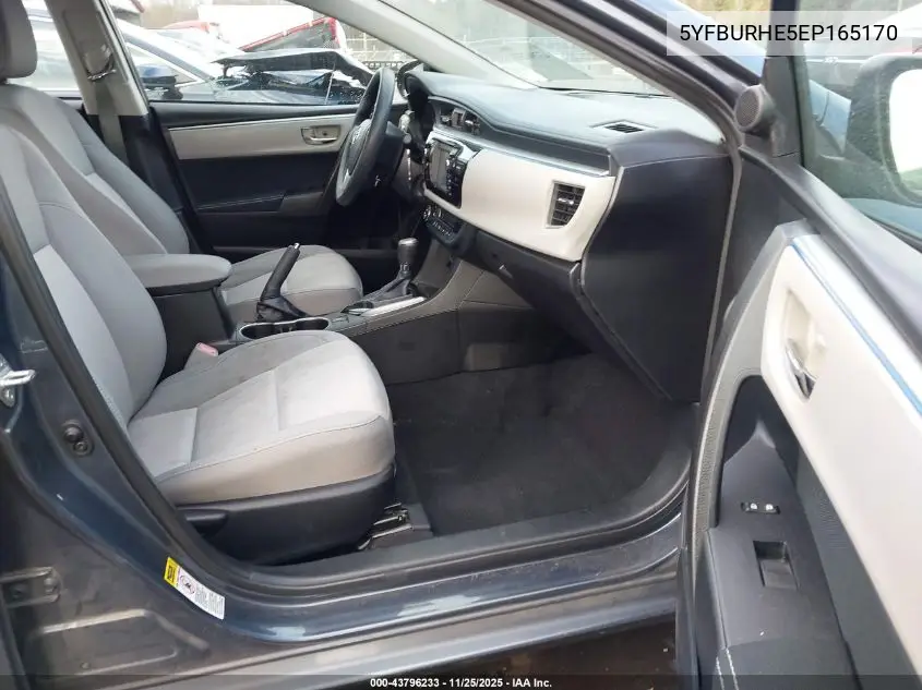 5YFBURHE5EP165170 2014 Toyota Corolla Le