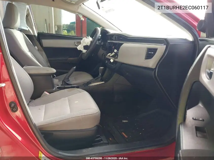 2T1BURHE2EC060117 2014 Toyota Corolla Le