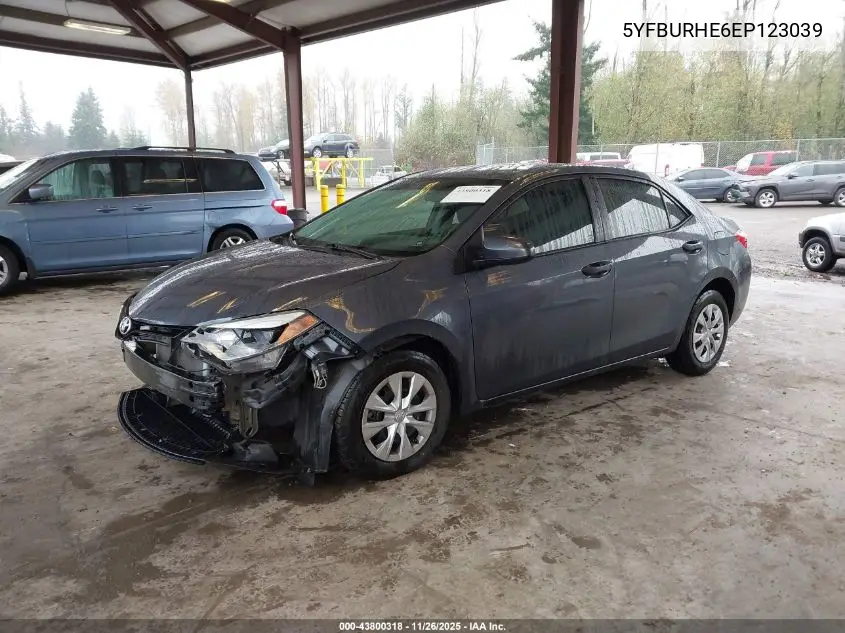 5YFBURHE6EP123039 2014 Toyota Corolla L