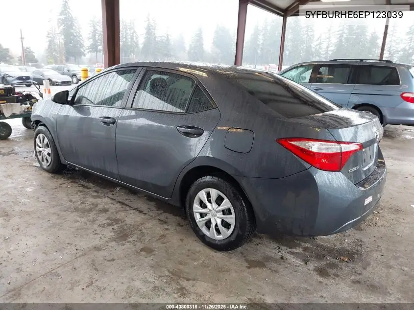 5YFBURHE6EP123039 2014 Toyota Corolla L