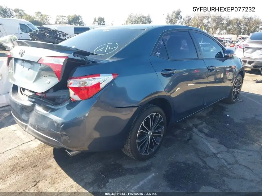 5YFBURHEXEP077232 2014 Toyota Corolla S Plus