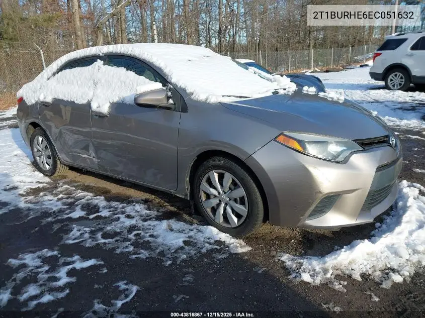 2T1BURHE6EC051632 2014 Toyota Corolla Le