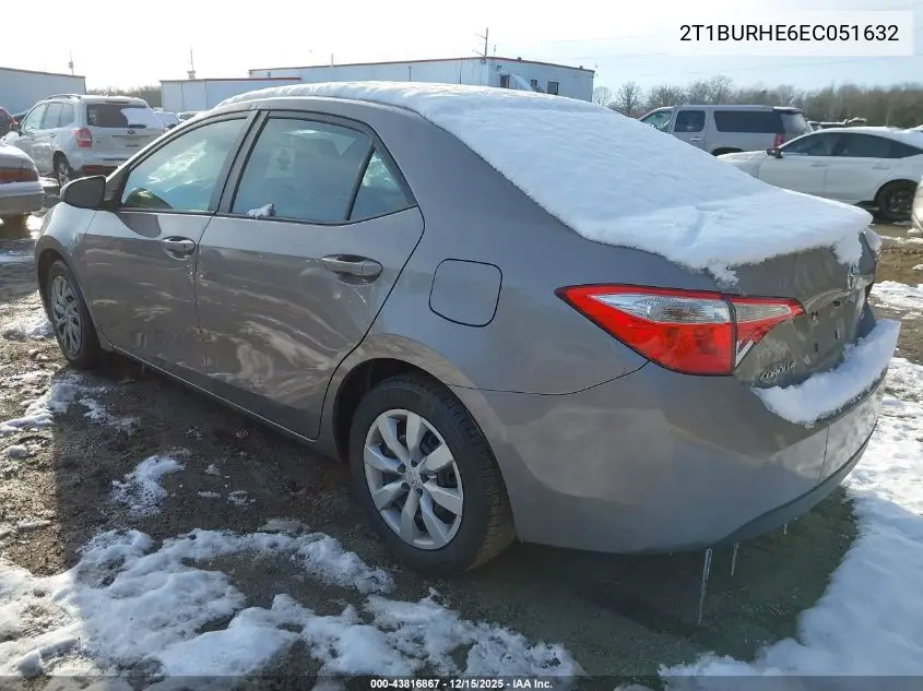 2T1BURHE6EC051632 2014 Toyota Corolla Le