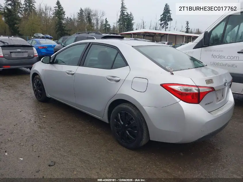2T1BURHE3EC017762 2014 Toyota Corolla Le