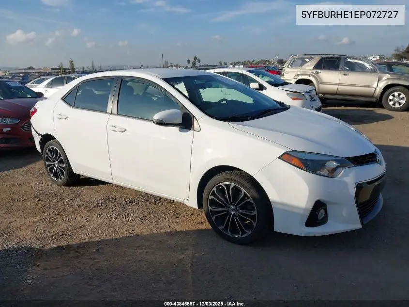 5YFBURHE1EP072727 2014 Toyota Corolla S Plus