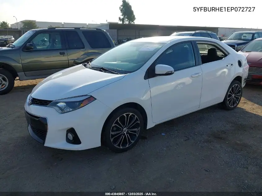 5YFBURHE1EP072727 2014 Toyota Corolla S Plus