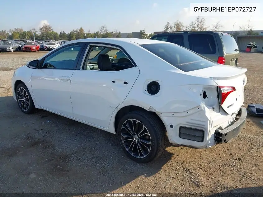 5YFBURHE1EP072727 2014 Toyota Corolla S Plus