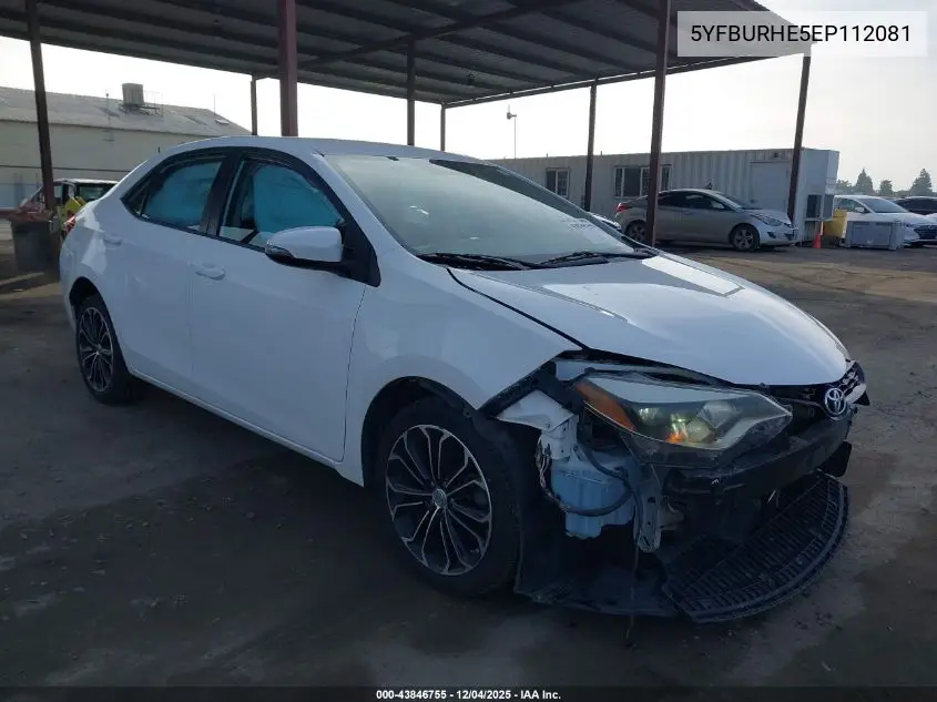 5YFBURHE5EP112081 2014 Toyota Corolla S Plus