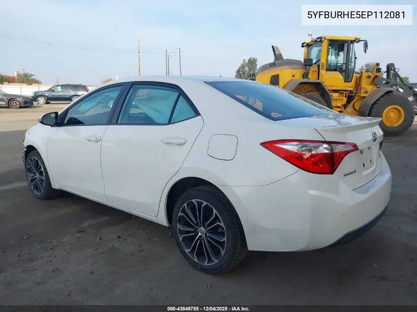 5YFBURHE5EP112081 2014 Toyota Corolla S Plus