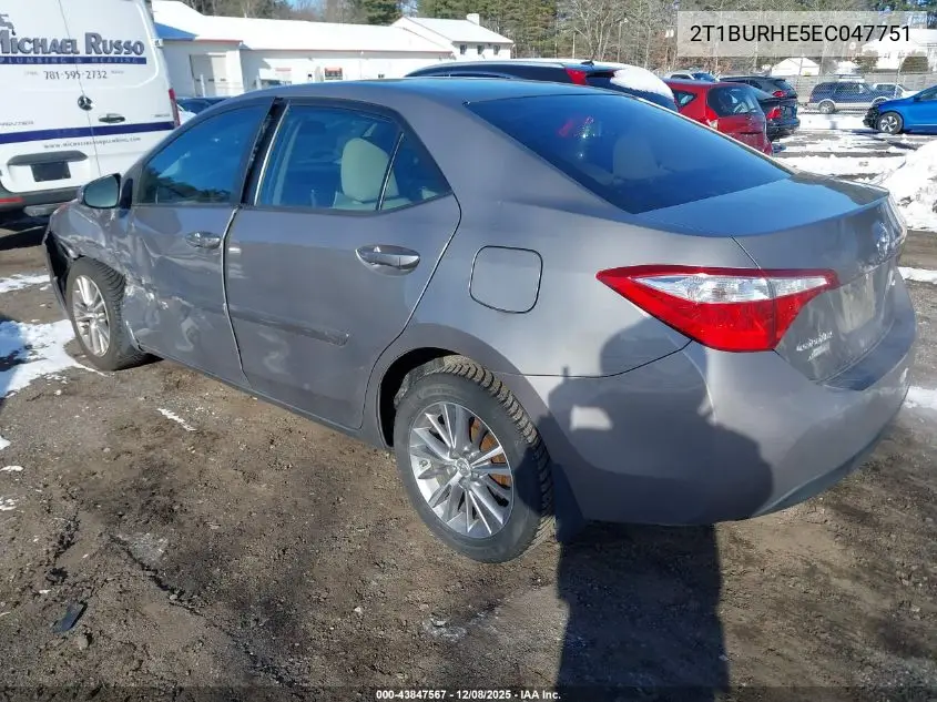 2T1BURHE5EC047751 2014 Toyota Corolla Le Plus