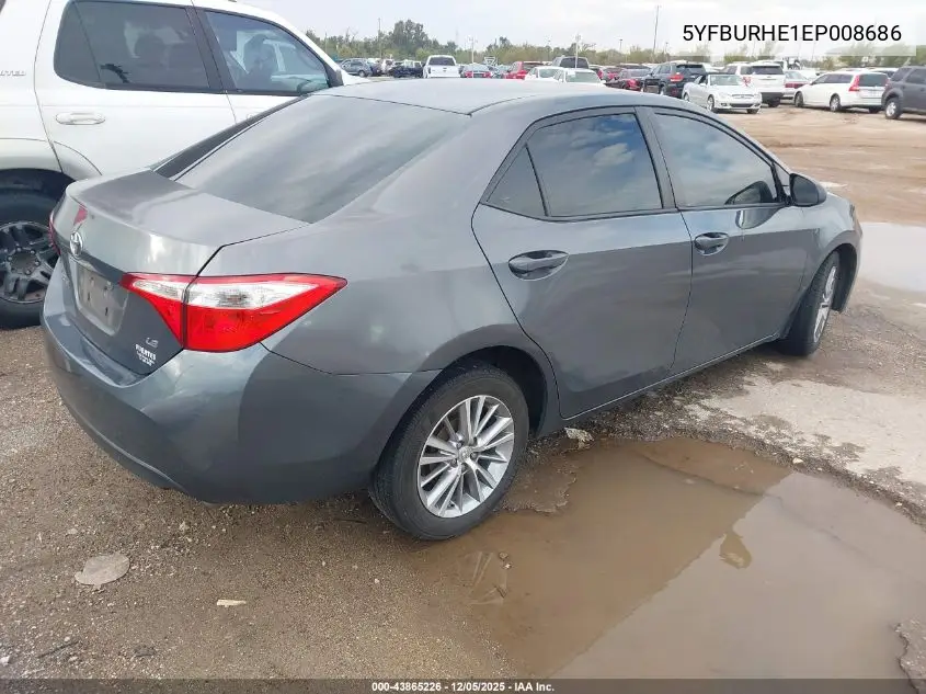 5YFBURHE1EP008686 2014 Toyota Corolla Le Plus