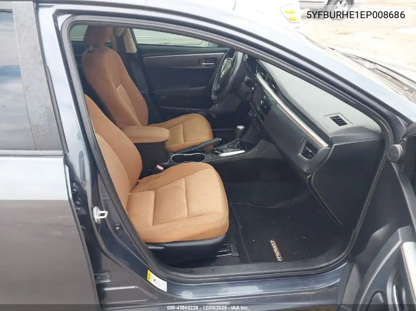 5YFBURHE1EP008686 2014 Toyota Corolla Le Plus