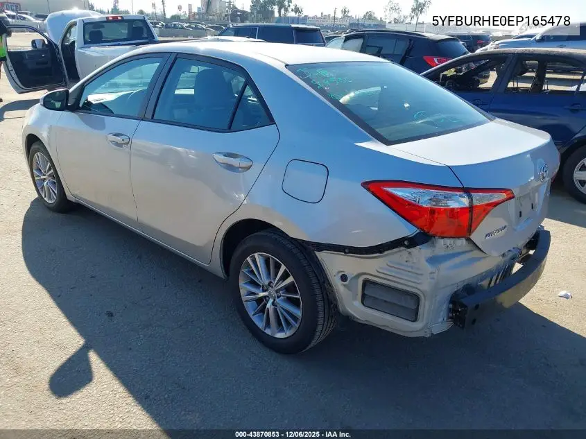 5YFBURHE0EP165478 2014 Toyota Corolla Le Plus